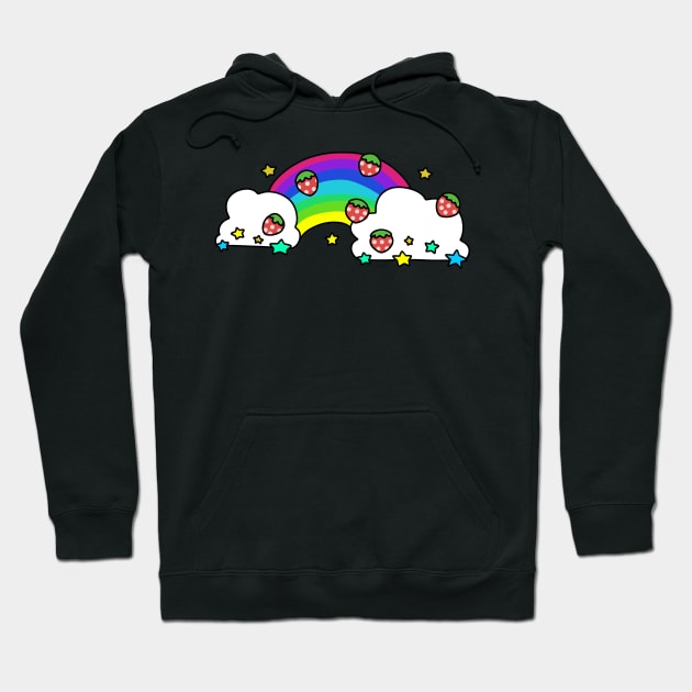 Strawberry Rainbow Hoodie by saradaboru